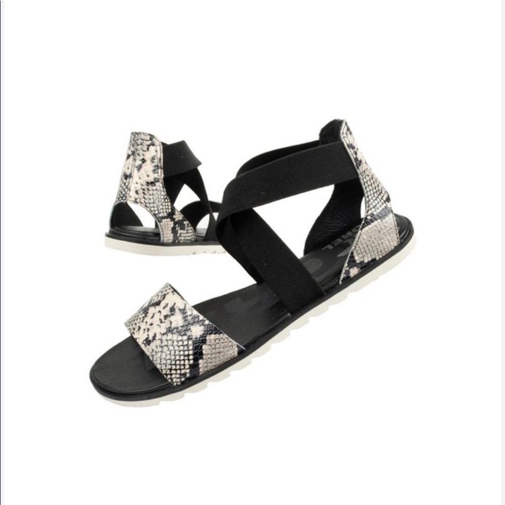 Sorel snakeskin sandals NEW